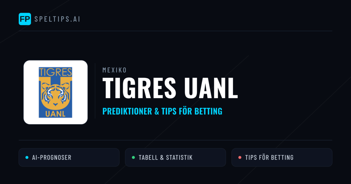 Tigres UANL Prognoser & Statistik