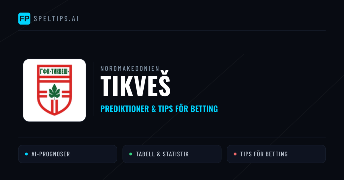 Tikveš Prognoser & Statistik