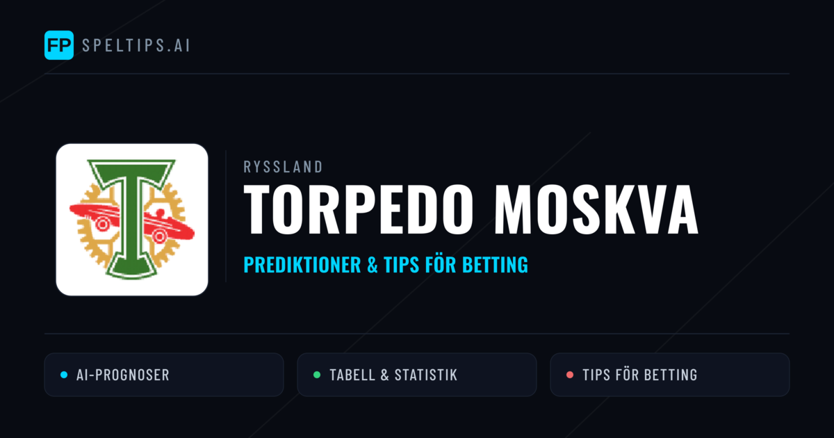 Torpedo Moskva Prognoser & Statistik