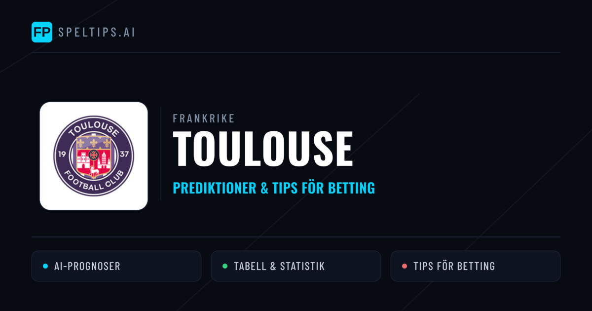 Toulouse Prognoser & Statistik
