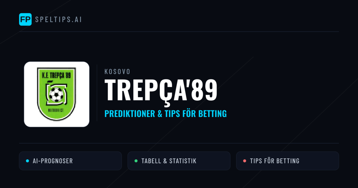 Trepça'89 Prognoser & Statistik