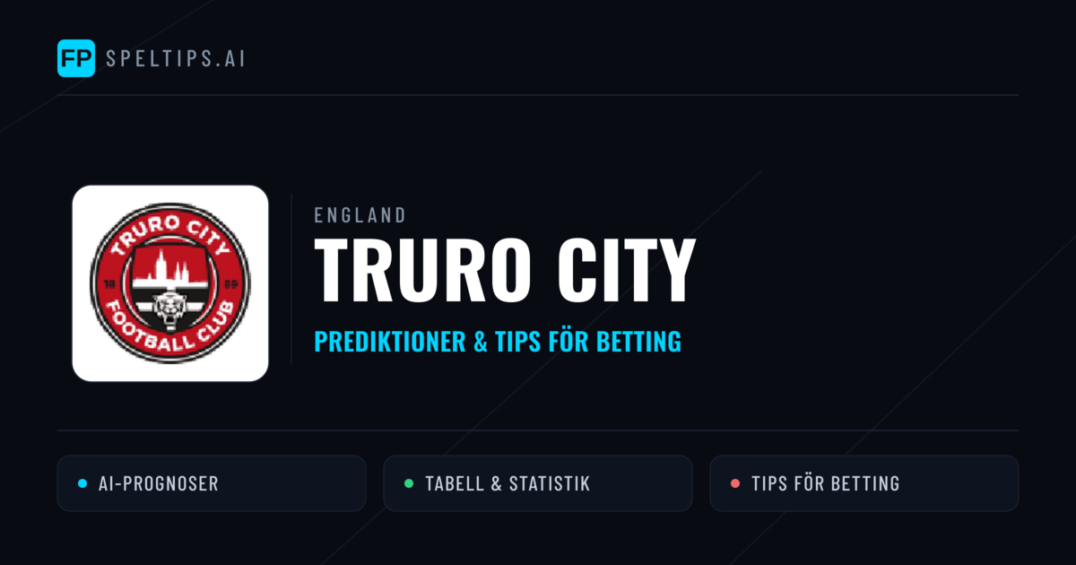 Truro City Prognoser & Statistik