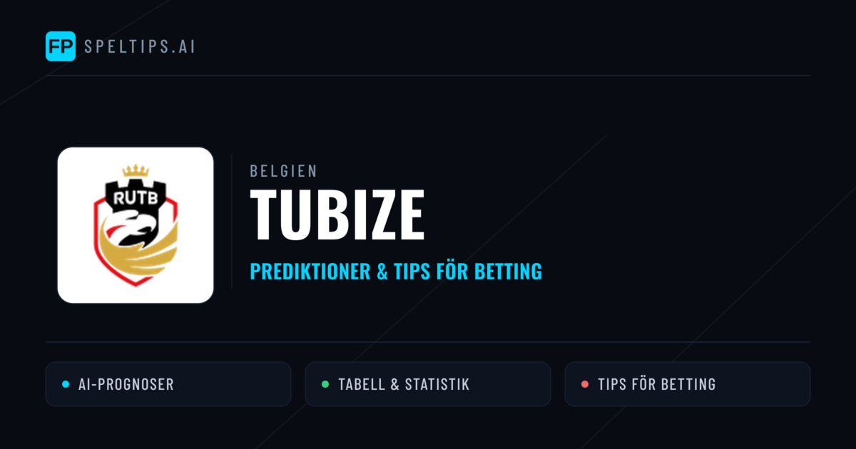 Tubize Prognoser & Statistik