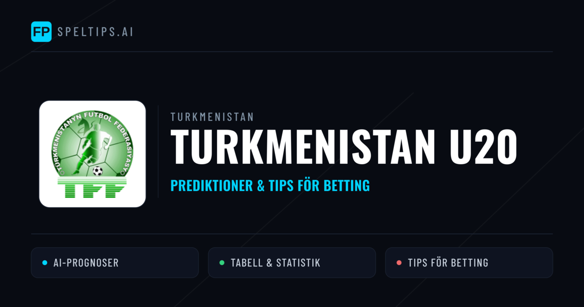 Turkmenistan U20 Prognoser & Statistik