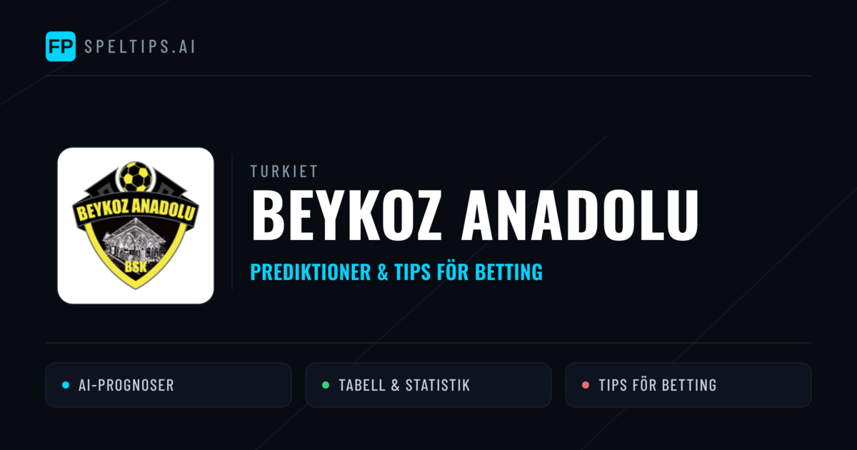 Beykoz Anadolu Prognoser & Statistik