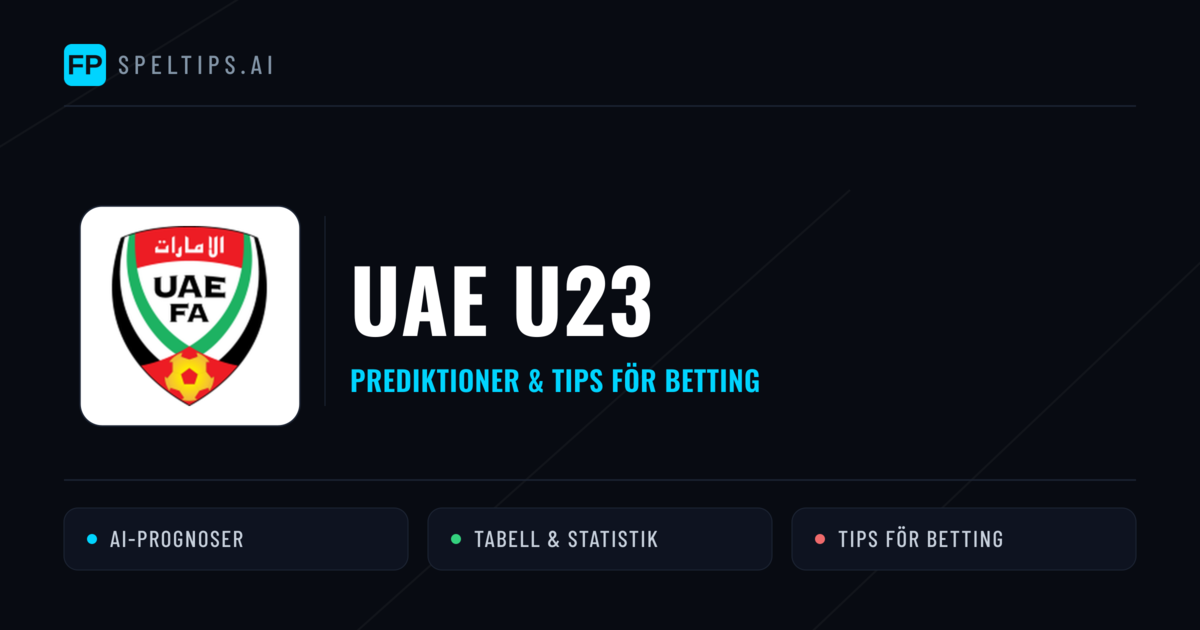 UAE U23 Prognoser & Statistik
