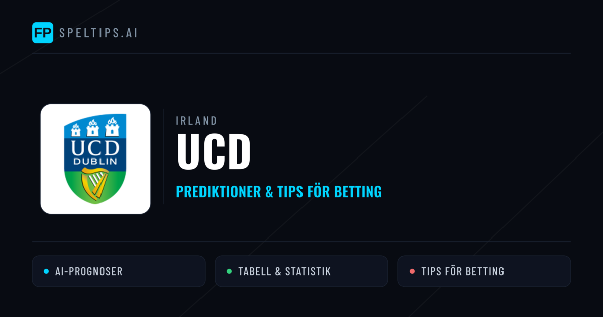 UCD Prognoser & Statistik