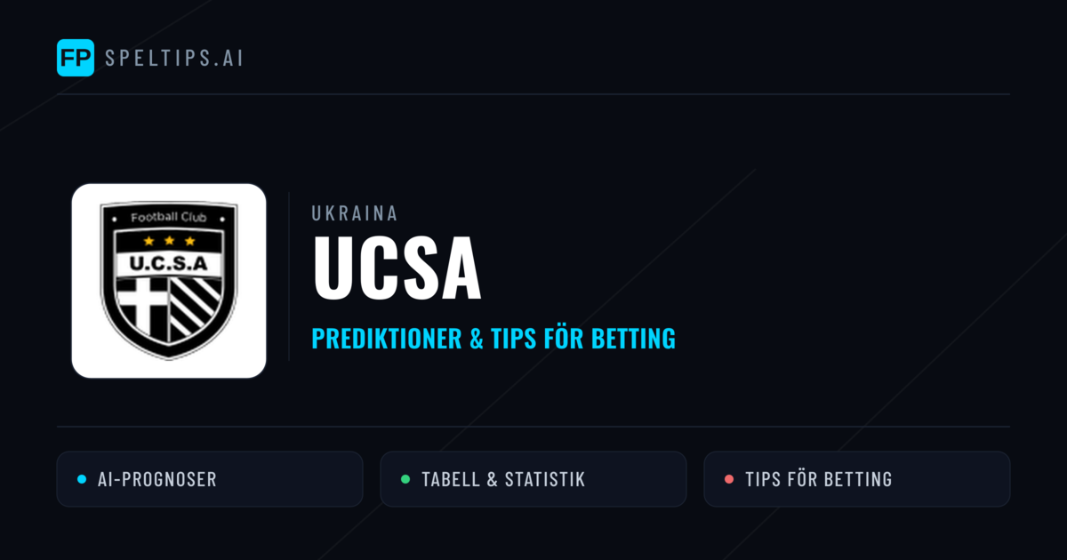 UCSA Prognoser & Statistik