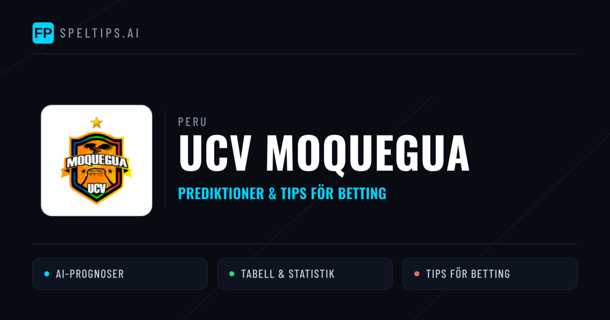 UCV Moquegua Prognoser & Statistik