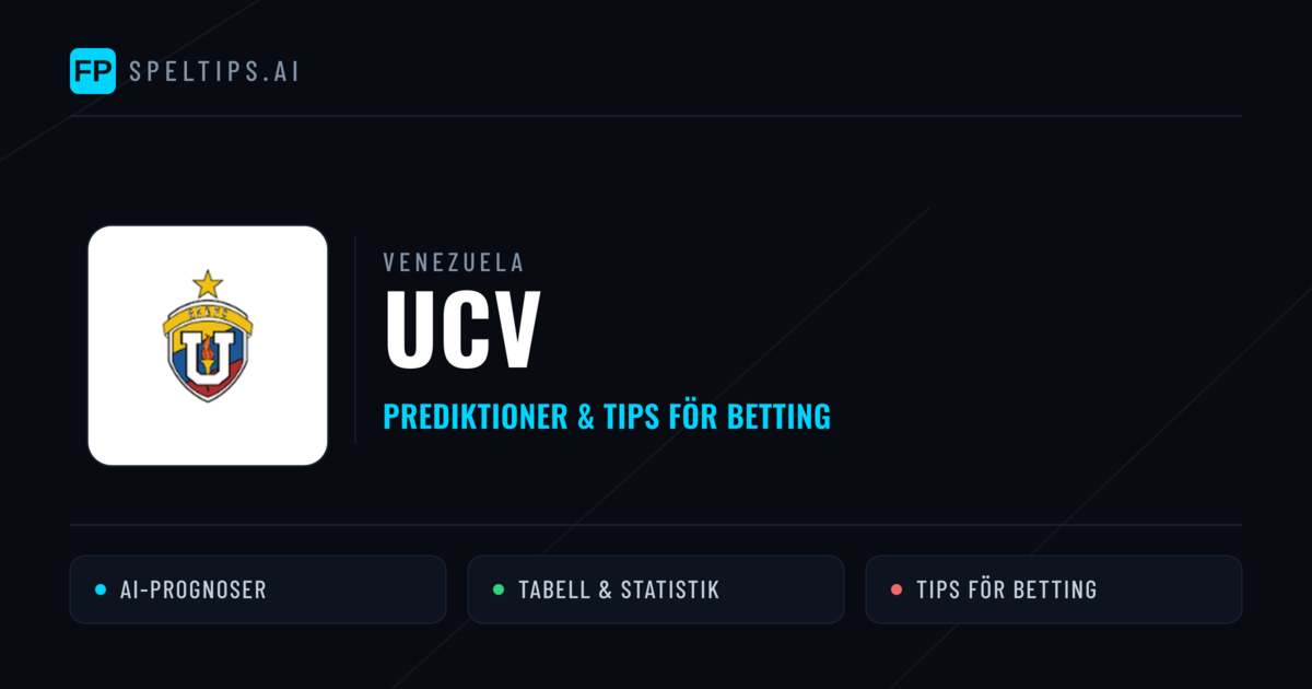 UCV Prognoser & Statistik