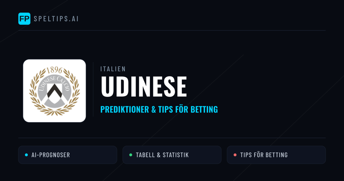 Udinese Prognoser & Statistik