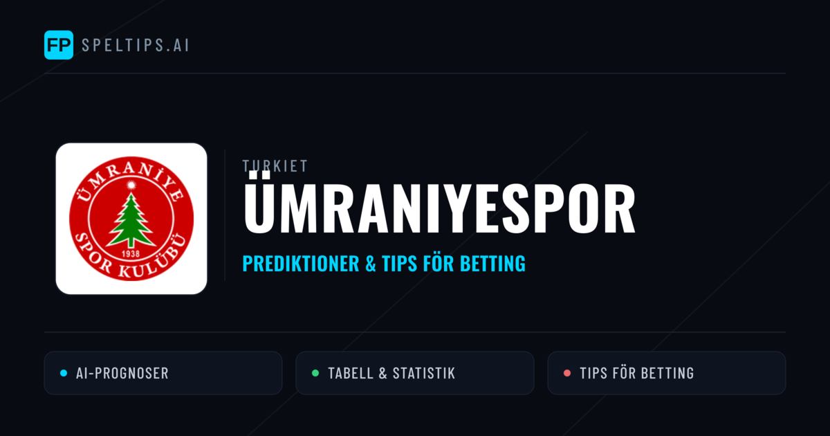 Ümraniyespor Prognoser & Statistik