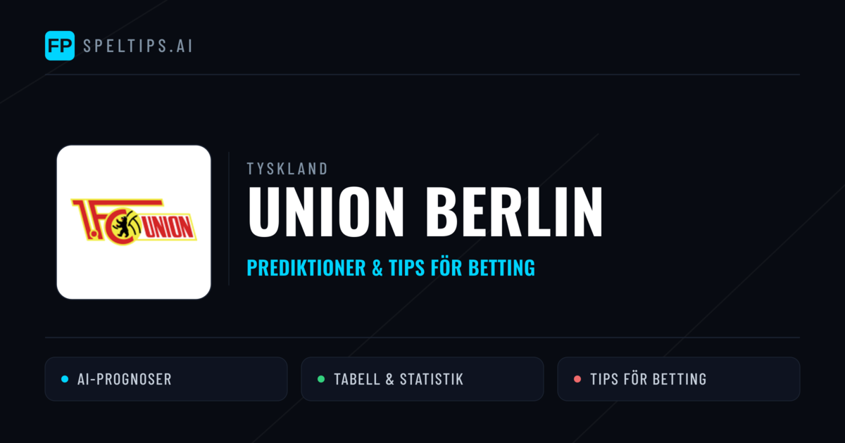 Union Berlin Prognoser & Statistik