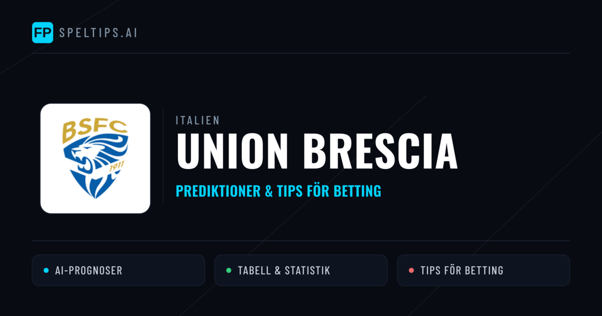 Union Brescia Prognoser & Statistik