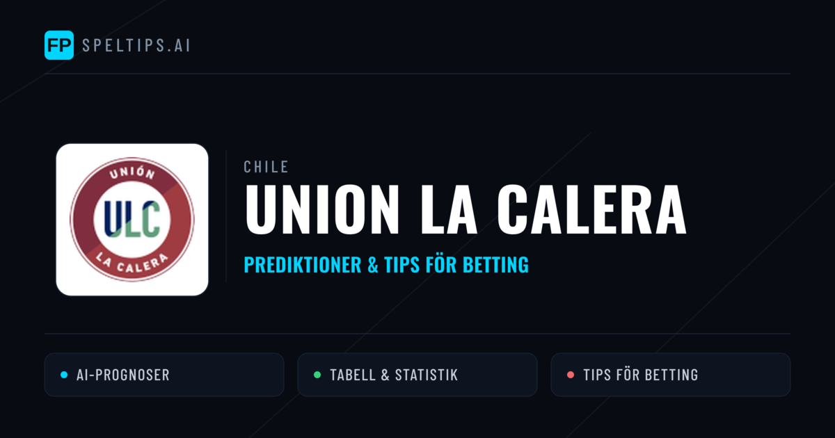 Union La Calera Prognoser & Statistik