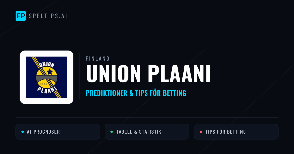 Union Plaani Prognoser & Statistik