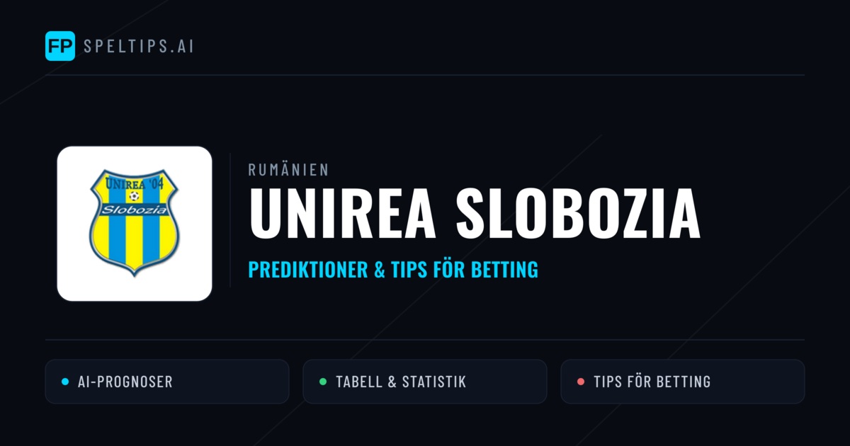 Unirea Slobozia Prognoser & Statistik