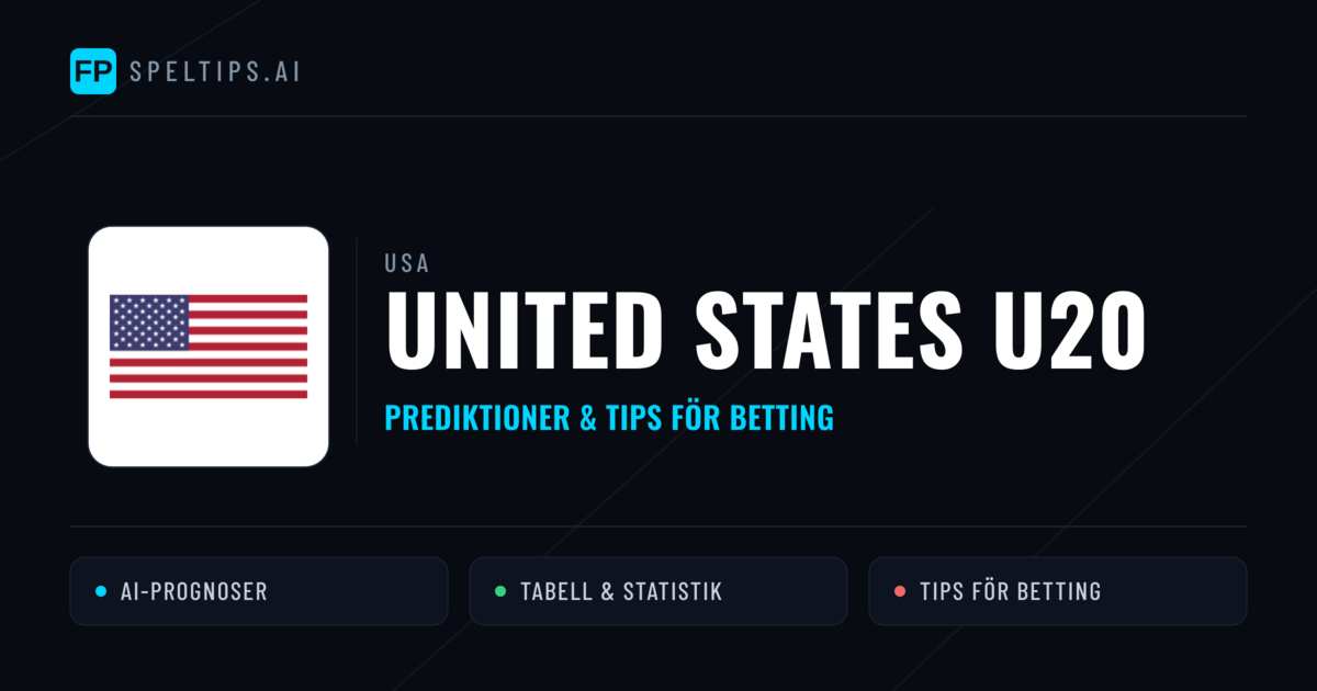 United States U20 Prognoser & Statistik