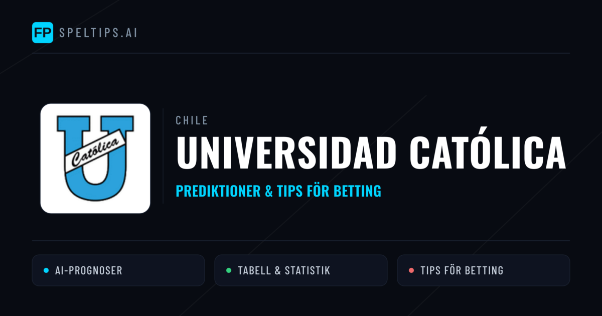 Universidad Católica Prognoser & Statistik