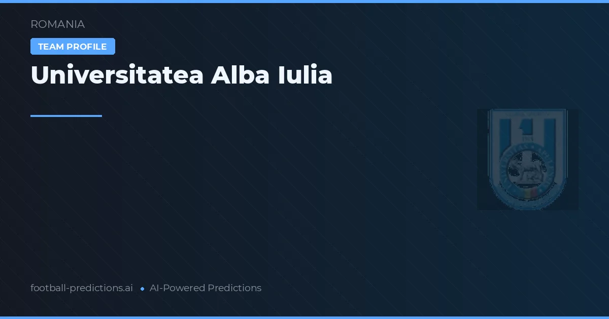 Universitatea Alba Iulia Prognoser & Statistik