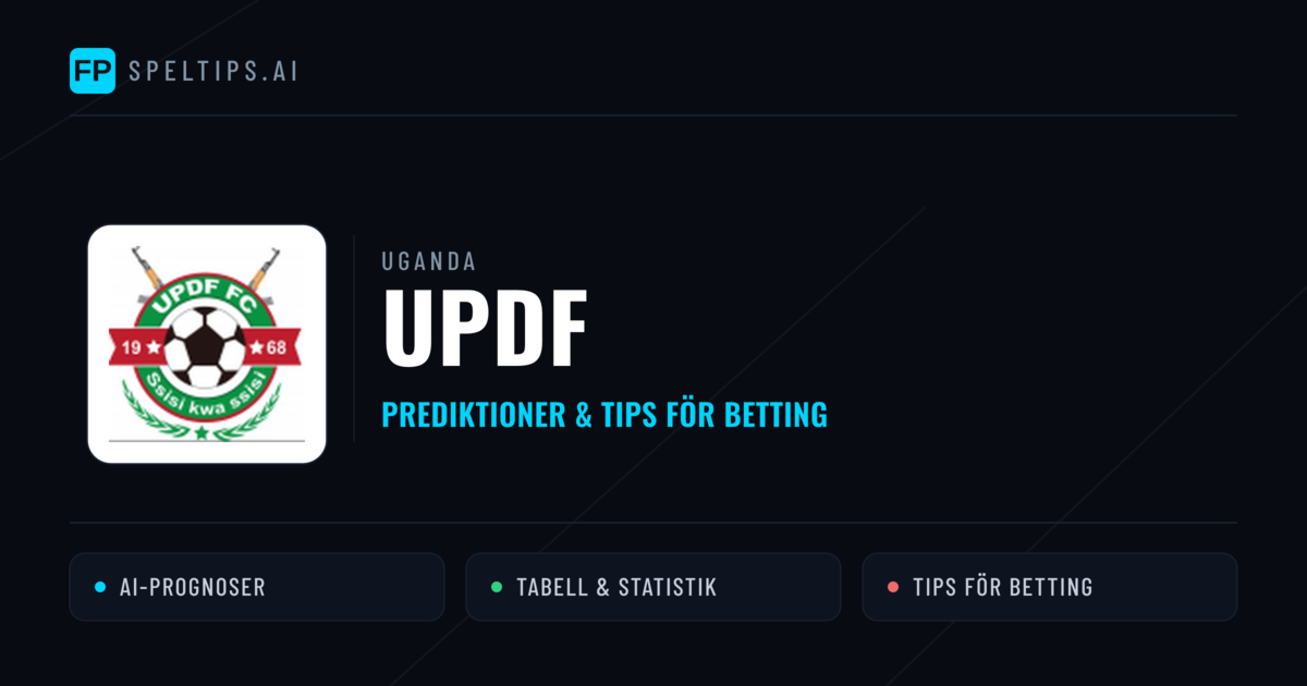 UPDF Prognoser & Statistik