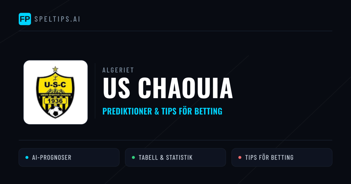 US Chaouia Prognoser & Statistik