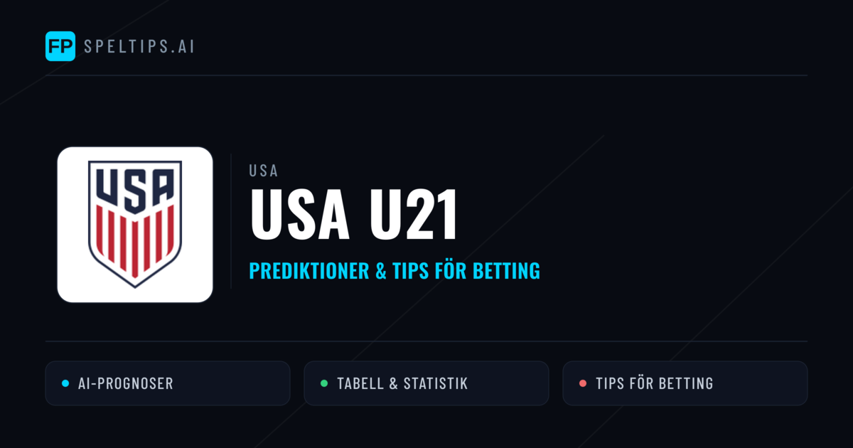 USA U21 Prognoser & Statistik