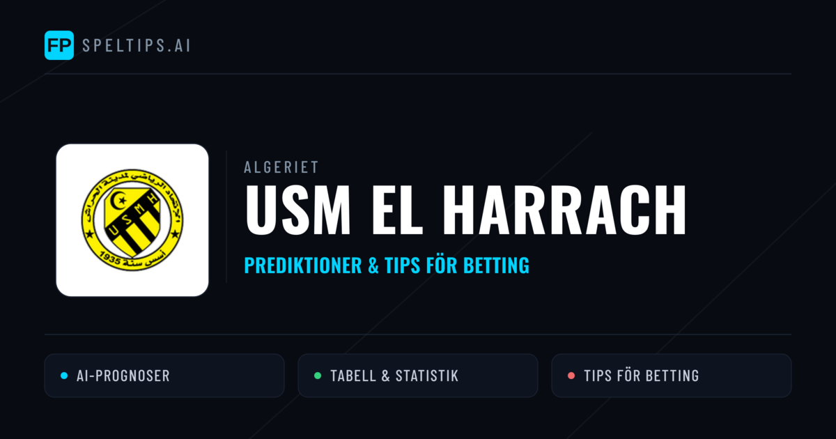 USM El Harrach Prognoser & Statistik