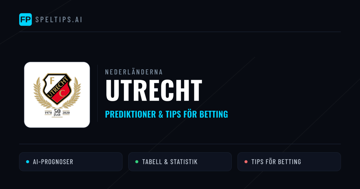 Utrecht Prognoser & Statistik