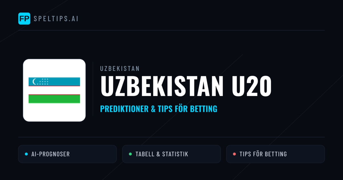 Uzbekistan U20 Prognoser & Statistik