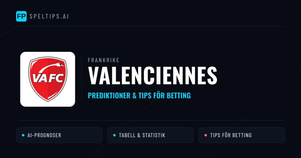 Valenciennes Prognoser & Statistik