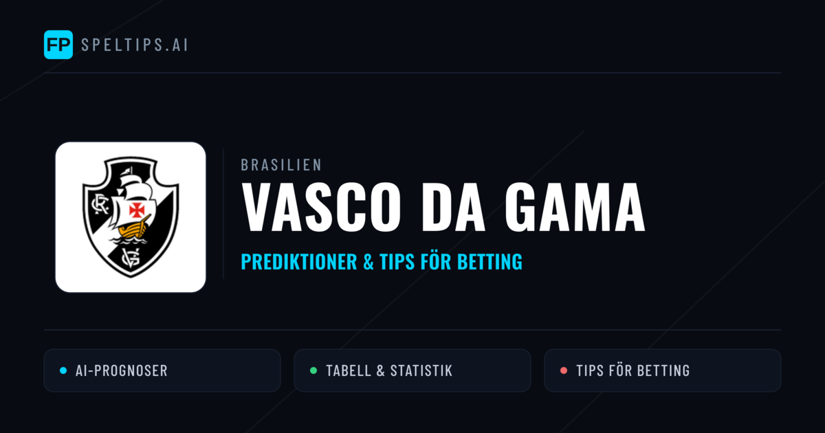 Vasco da Gama Prognoser & Statistik
