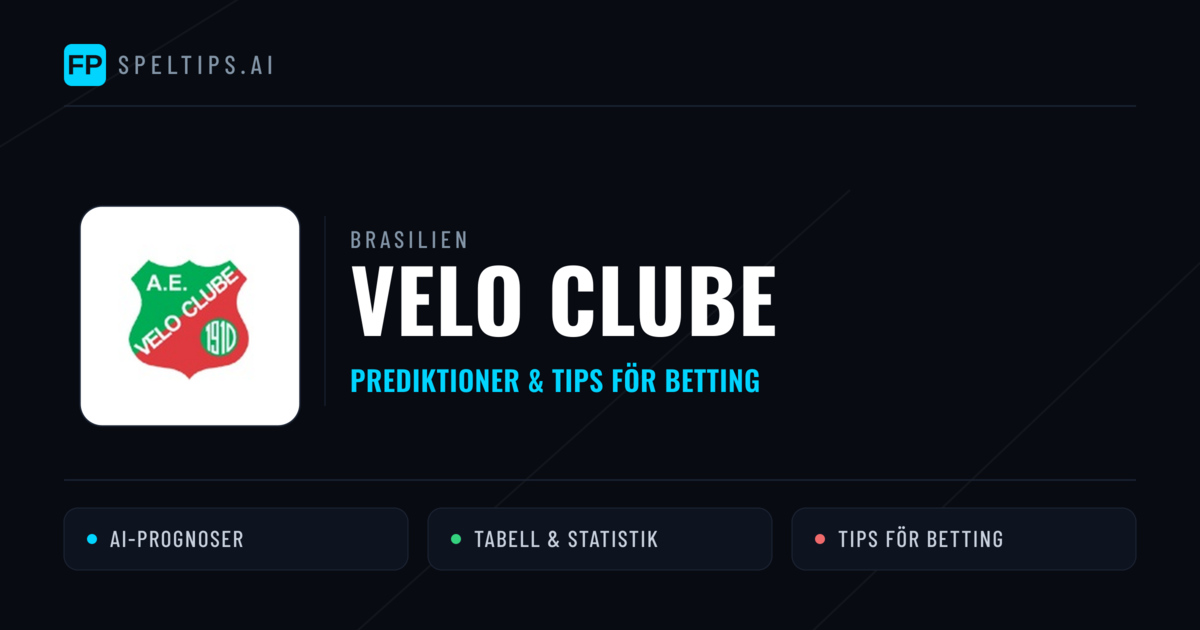 Velo Clube Prognoser & Statistik