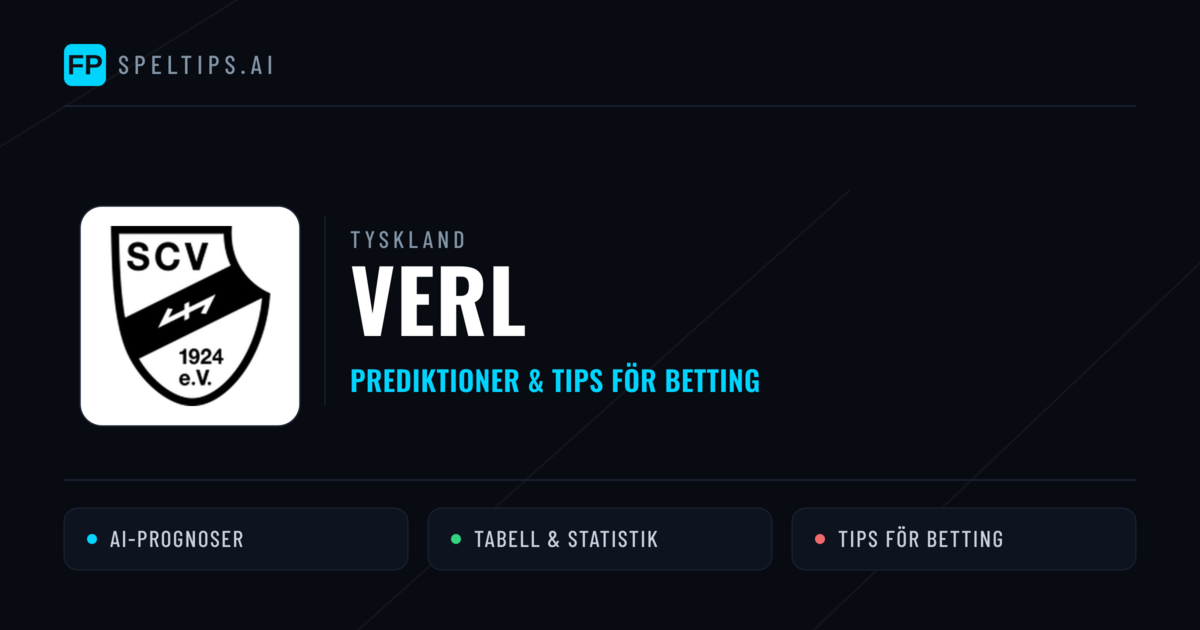 Verl Prognoser & Statistik