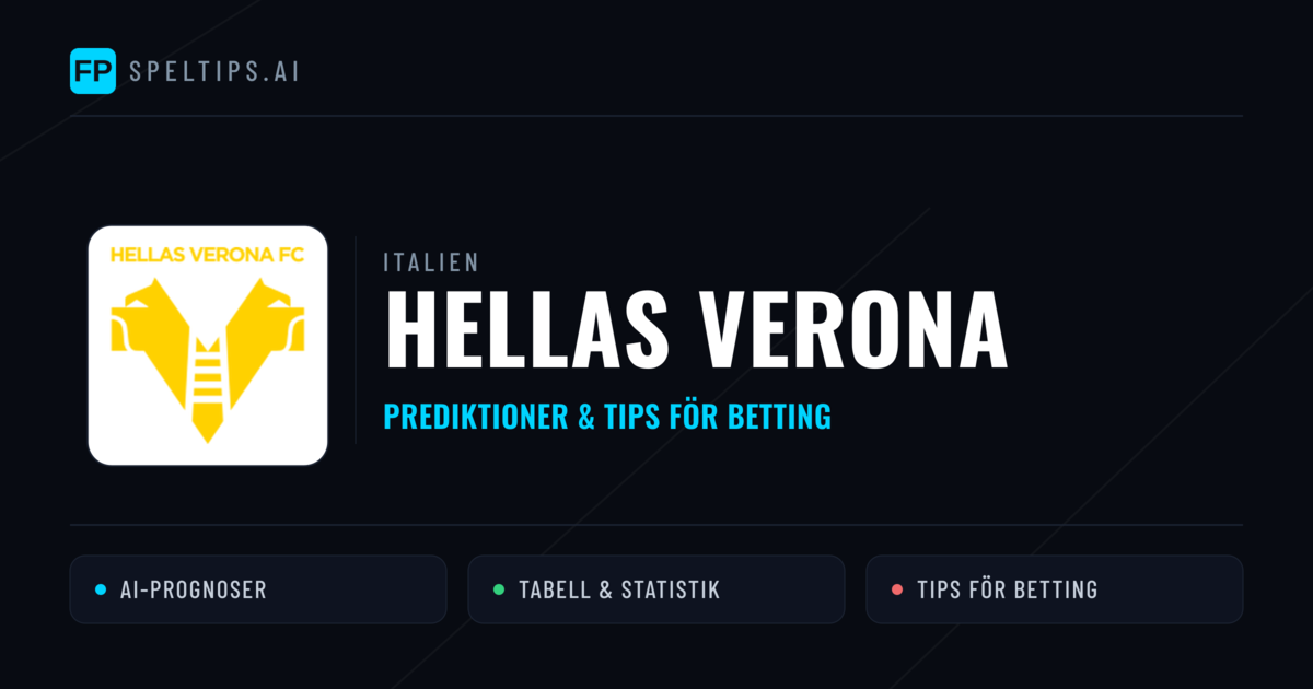 Hellas Verona Prognoser & Statistik