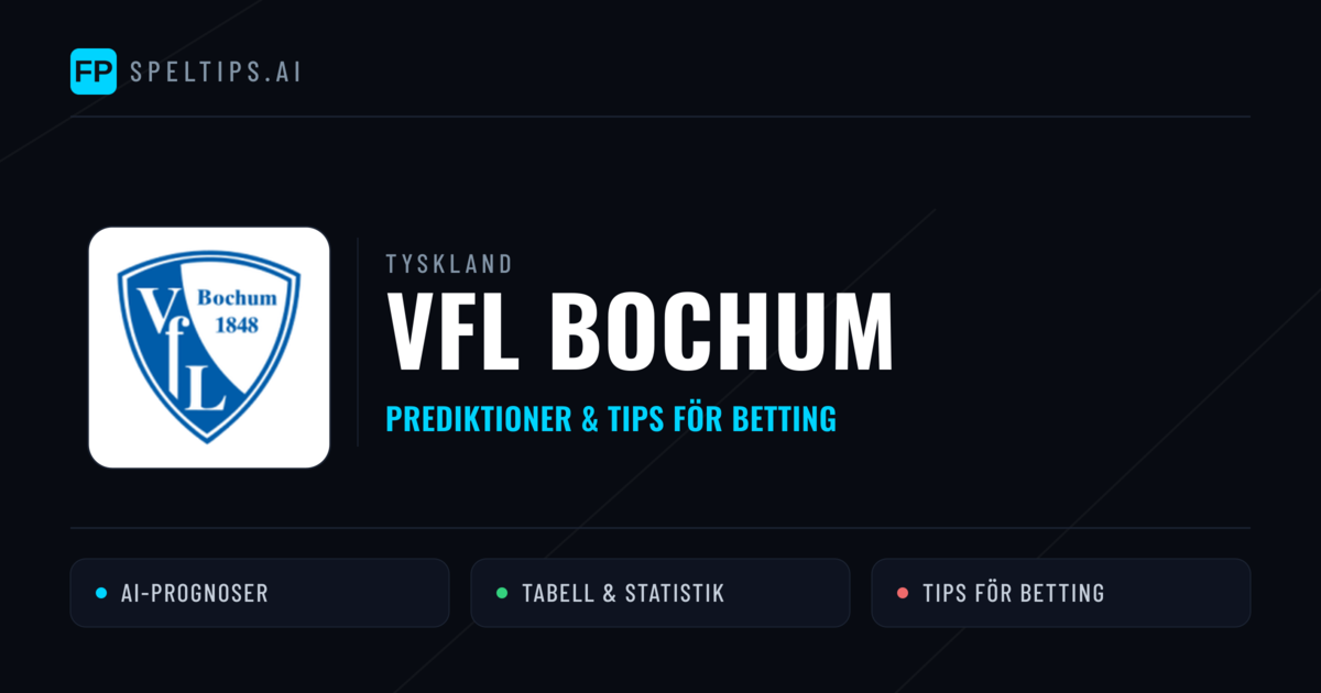 VfL Bochum Prognoser & Statistik