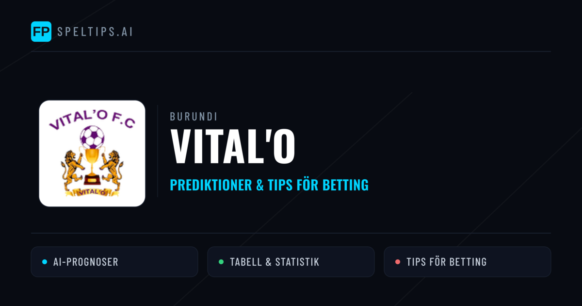 Vital'O Prognoser & Statistik