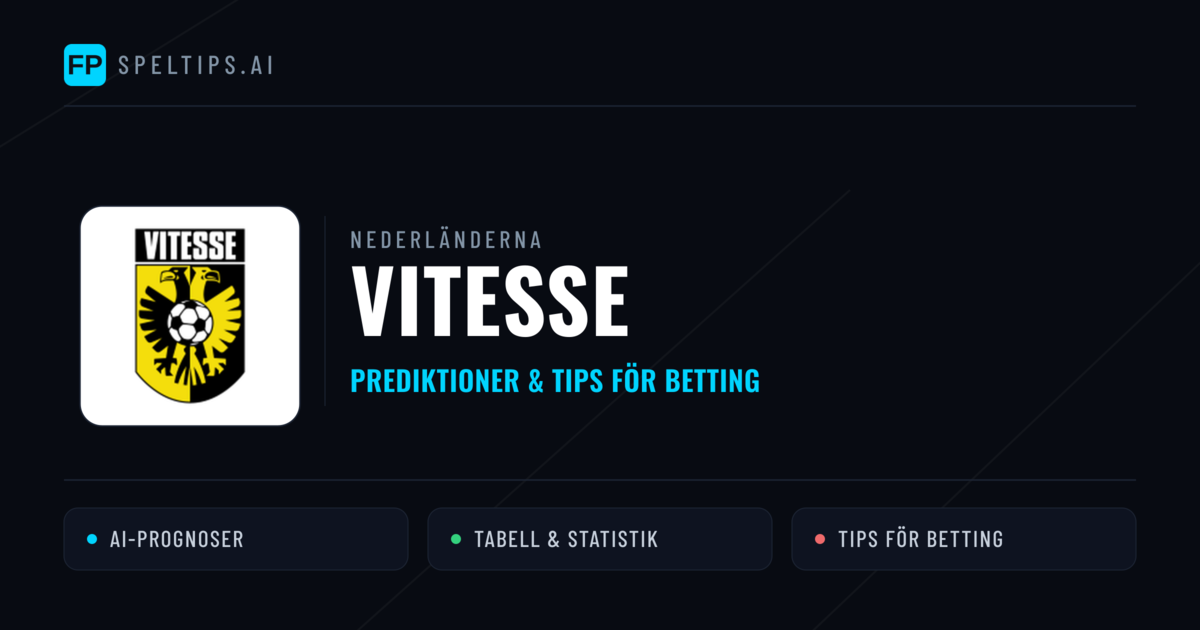 Vitesse Prognoser & Statistik