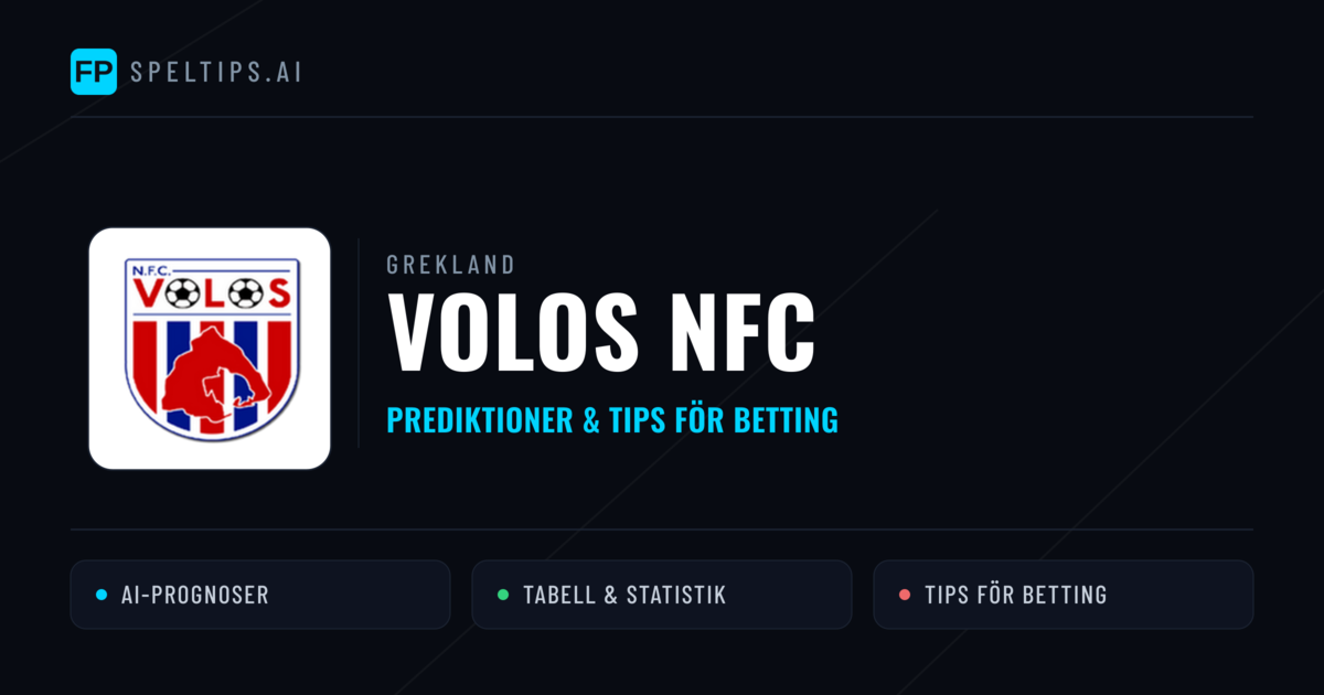 Volos NFC Prognoser & Statistik