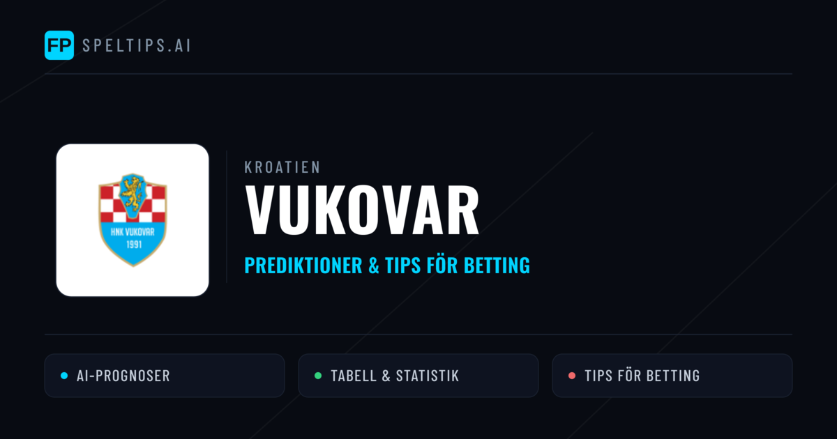 Vukovar Prognoser & Statistik