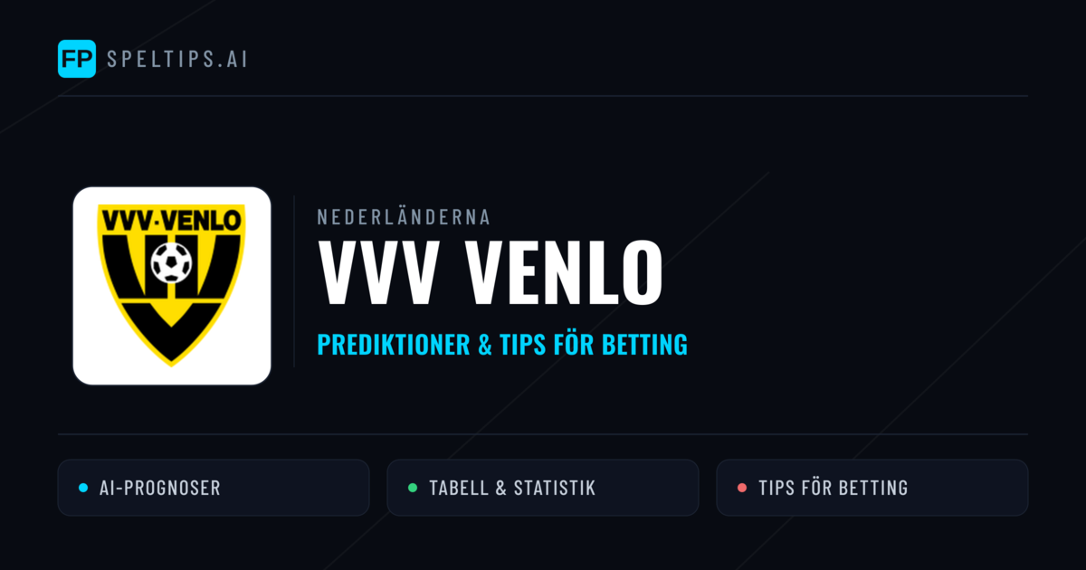 VVV Venlo Prognoser & Statistik