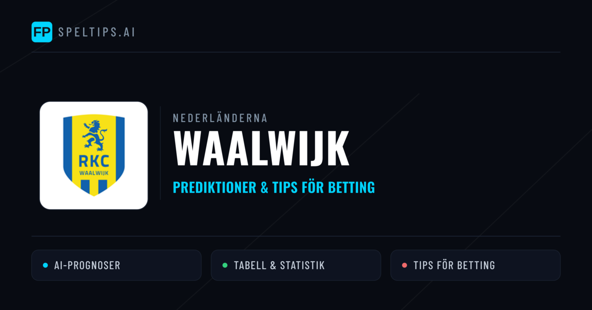 Waalwijk Prognoser & Statistik