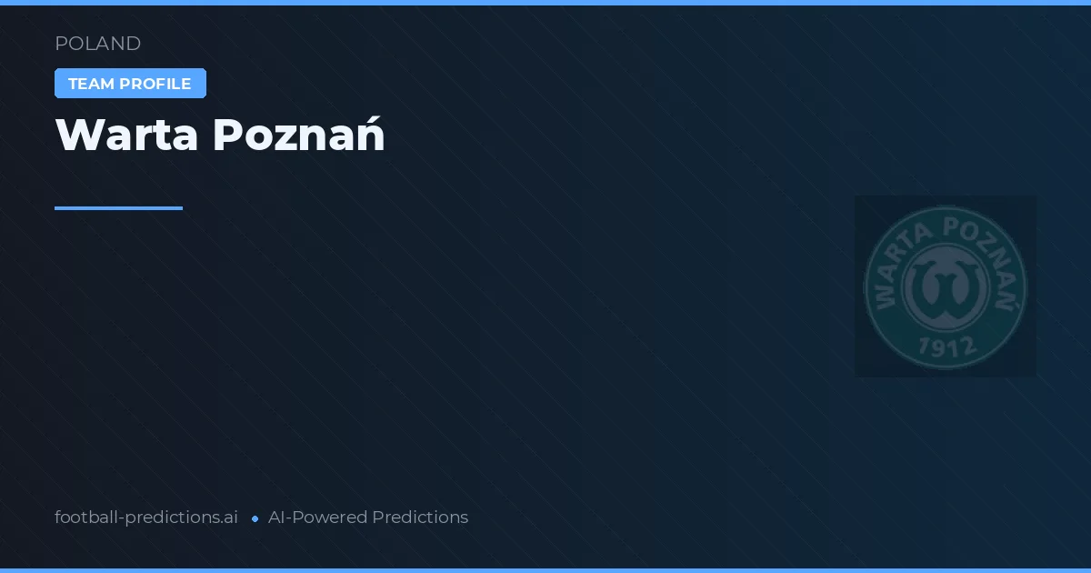 Warta Poznań Prognoser & Statistik