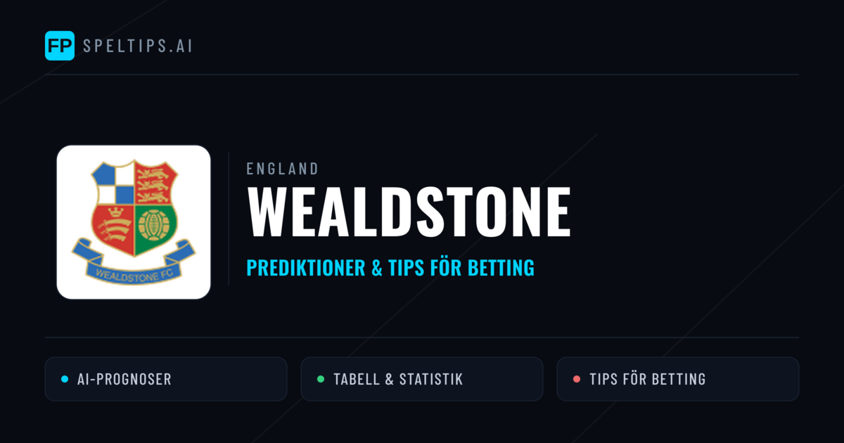 Wealdstone Prognoser & Statistik