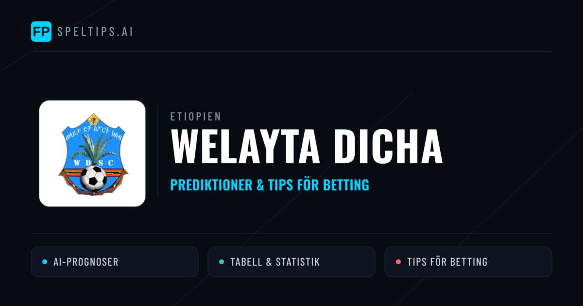 Welayta Dicha Prognoser & Statistik