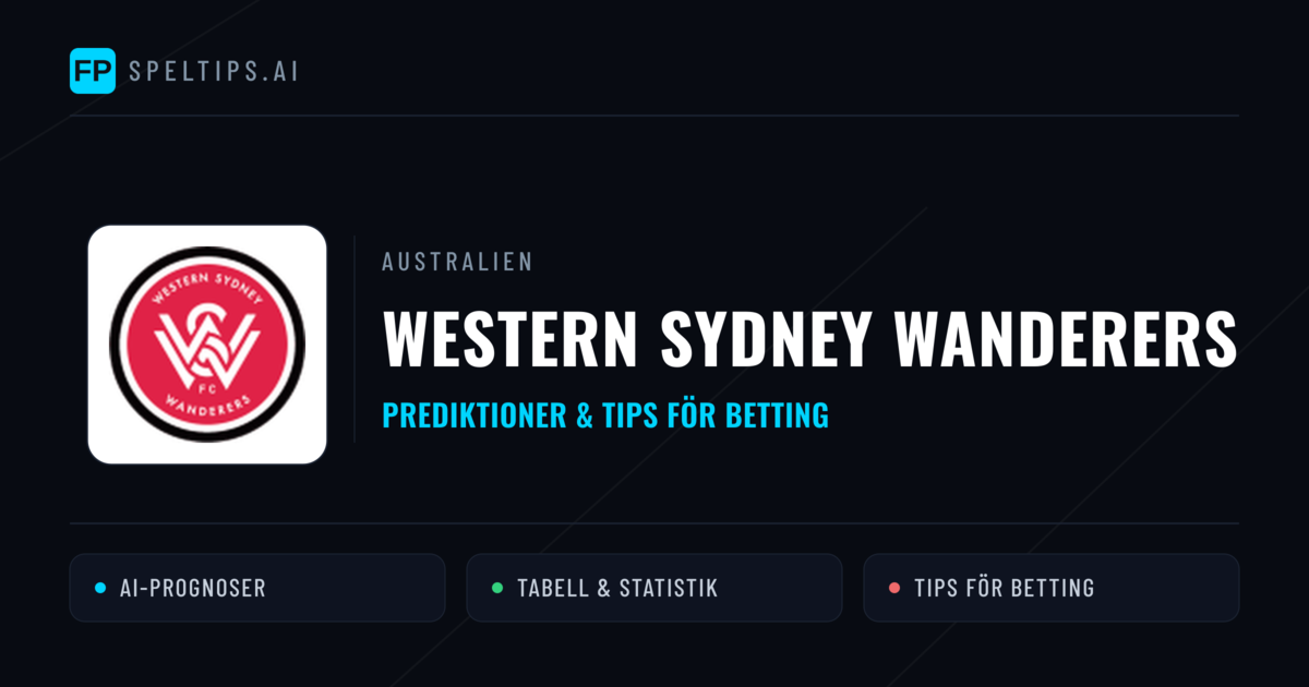 Western Sydney Wanderers Prognoser & Statistik