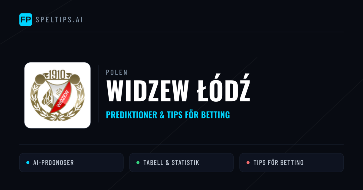 Widzew Łódź Prognoser & Statistik