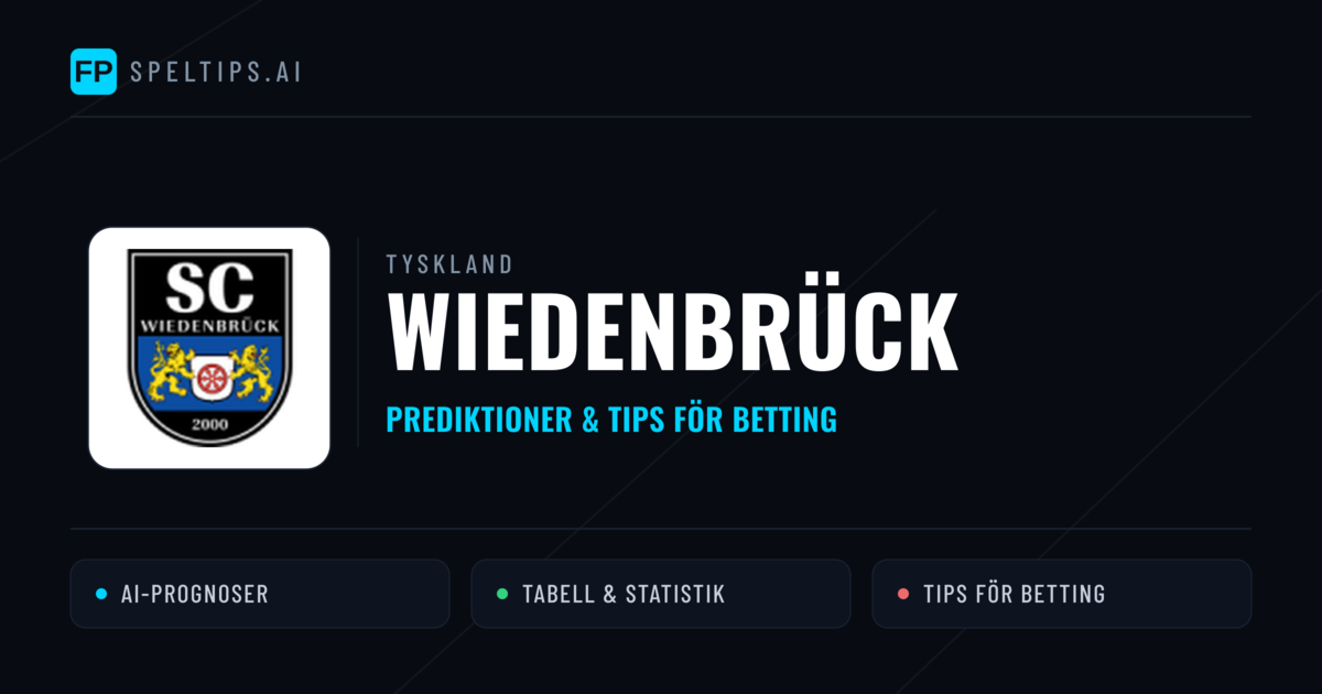 Wiedenbrück Prognoser & Statistik