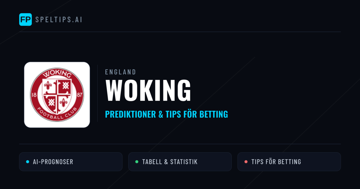 Woking Prognoser & Statistik