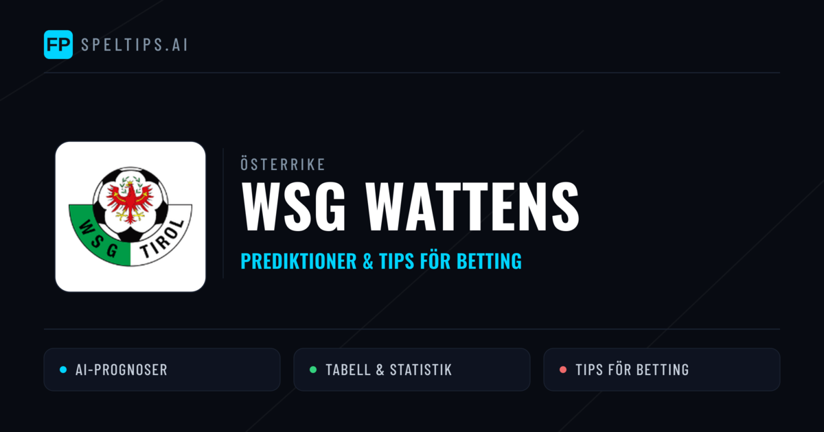 WSG Wattens Prognoser & Statistik